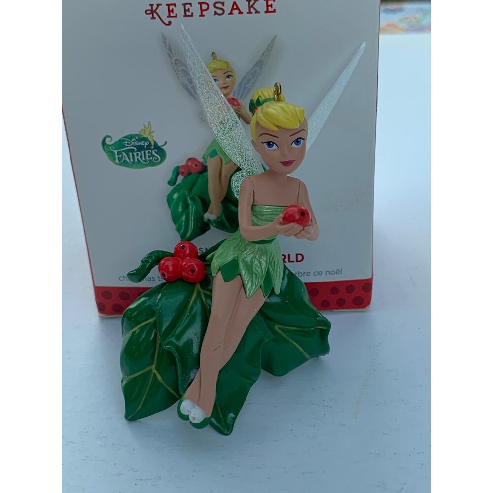 Hallmark Keepsake Ornament 2013 Tinker Bells World Disney Fairies Holly Leaves - Picture 9 of 11